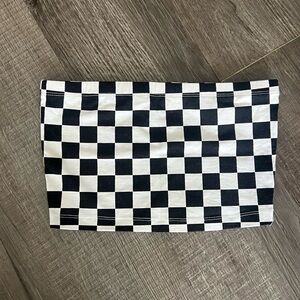 Black and White Checkered Top